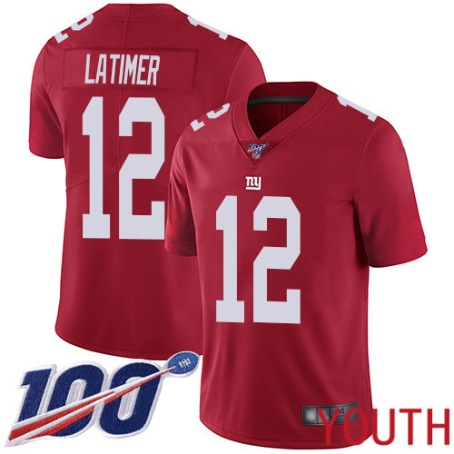 Youth New York Giants #12 Cody Latimer Red Limited Red Inverted Legend 100th Season Football NFL Jersey